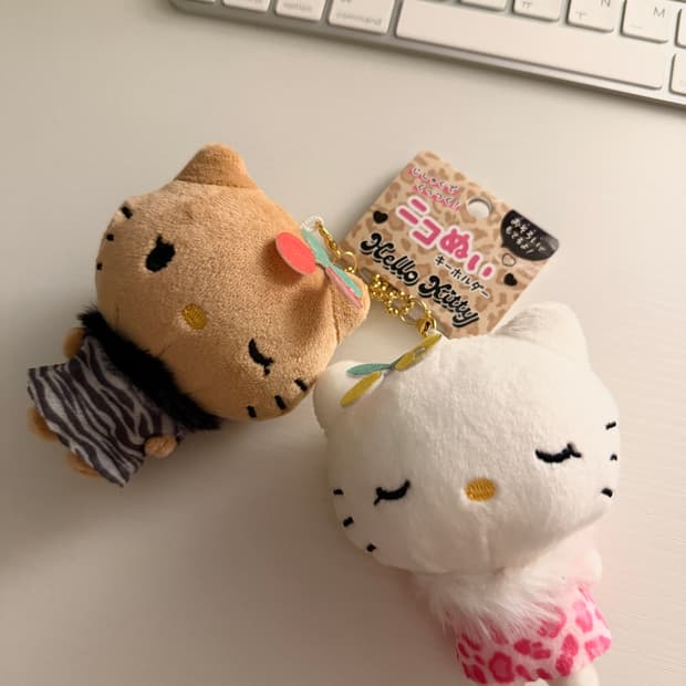 산리오 헬로키티 니코누이 키홀더 키링세트 갸루 