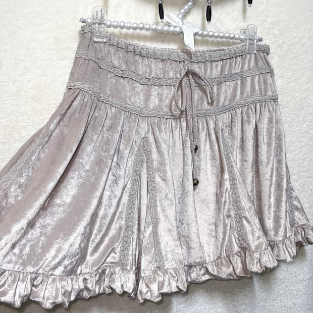 리즈리사 라떼갸루 로맨틱 로걀 벨벳 레이스 프릴스커트 핀터 히메카지