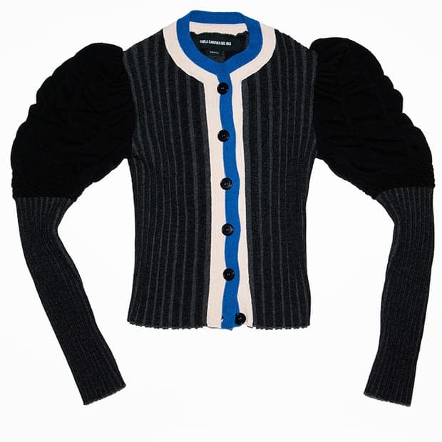 [S]파울라 카노바스 델 바스 25fw 리브 퍼프 가디건