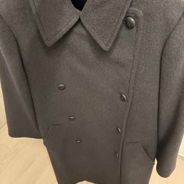생로랑 울 더블 코트