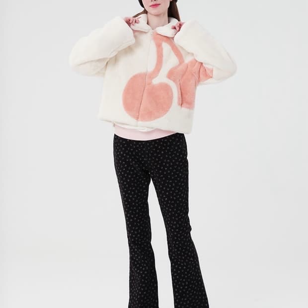 키르시 플라워 패턴 코듀로이 팬츠