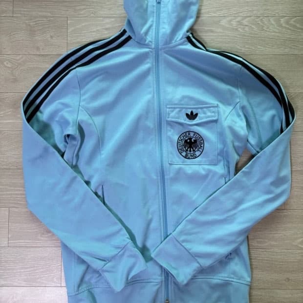 아디다스 독일 하늘색 져지