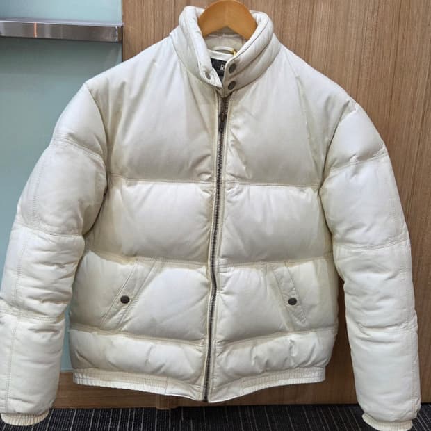(레어템) 더블알엘 RRL 아이보리 레더 다운자켓 M 판매