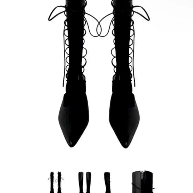 보헤미안서울 보헴서 스틸레토 레이스업 힐