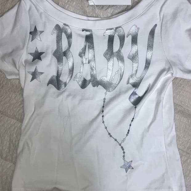 셋업이엑스이 Baby wide neck top