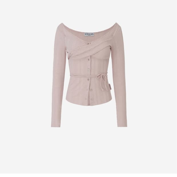 뉴얼린 Rosie twist button Top, Pink