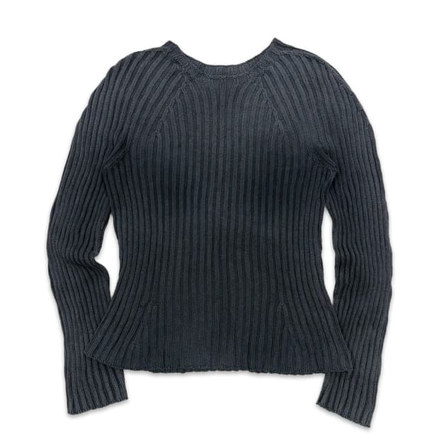 빈티지 네이비 나그랑 워싱 니트