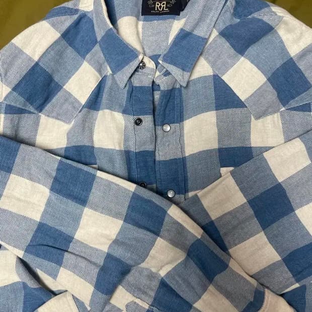 RRL 플레이드 웨스턴 체크셔츠 xl