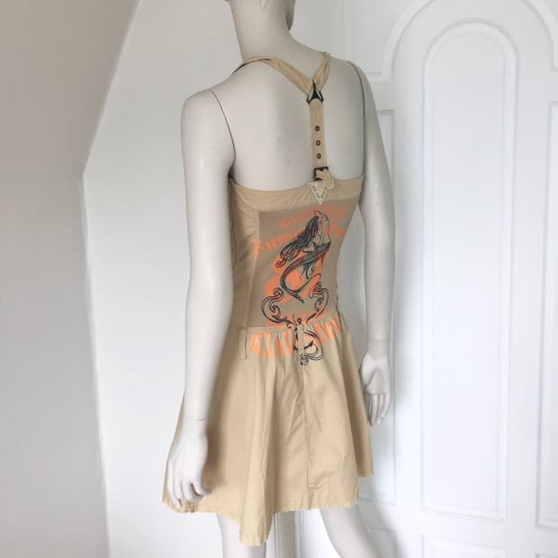 GUESS Rare Vintage Print Pinafore Dress