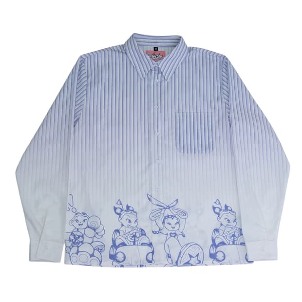 유민하 Faux Bleach Dress Shirt - White