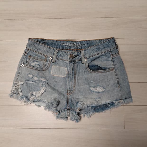 펑크 y2k american eagle damaged denim