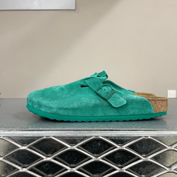 버켄스탁 보스턴 스웨이드 레더 디지털 그린 285