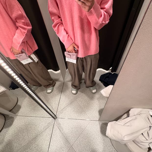 자라 핑크 니트 스웨터