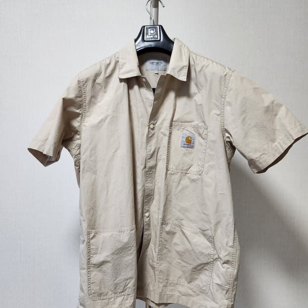 칼하트 베이지 반팔 워크셔츠 L(105)