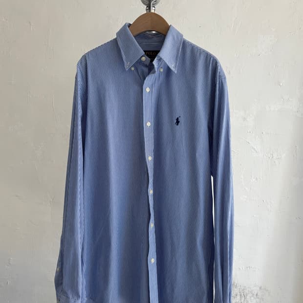 Polo 폴로 랄프로렌 QR신형 블루 스프라이트 클래식 핏 셔츠