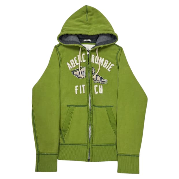 아베크롬비 빈티지 양홍원 그린 데미지 Y2K 후드집업 자켓 M