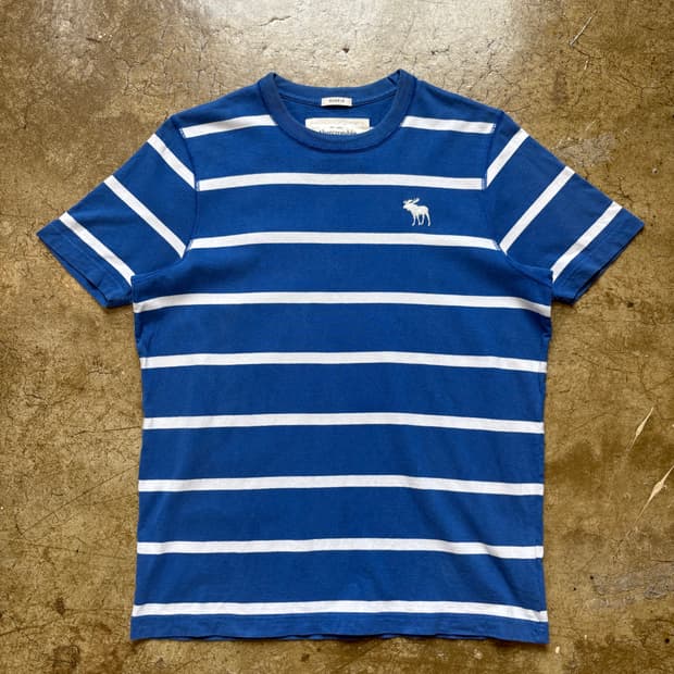 아베크롬비 블루 스트라이프 티셔츠