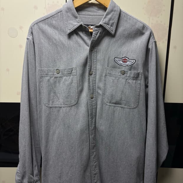 [105] 할리데이비슨 100주년 자수 심볼 셔츠