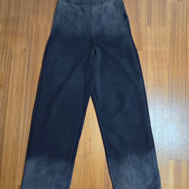 Loadingroom 빈티지 워싱 블랙 트레이닝 조거 팬츠