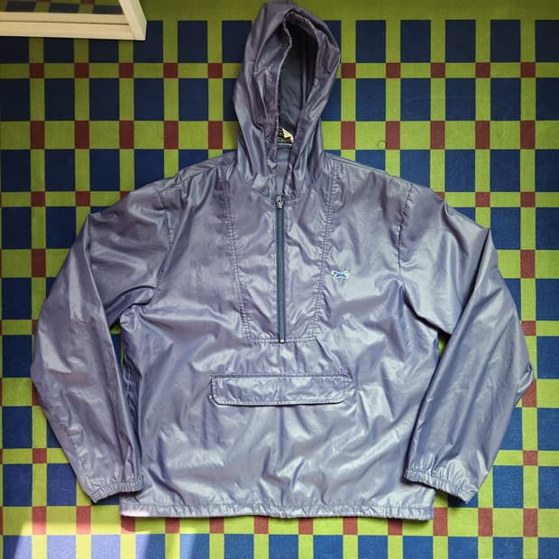 80s JC Penney 패커블 풀오버 윈드 브레이커