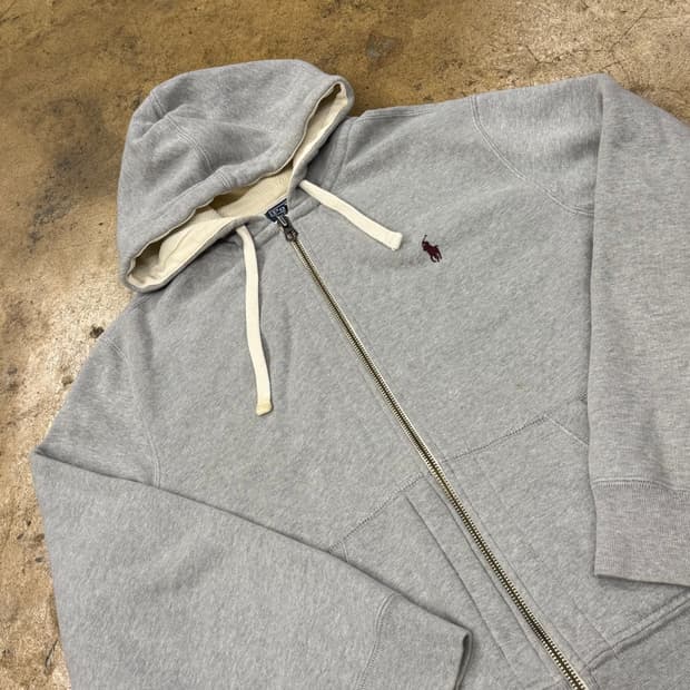 폴로 랄프로렌 그레이 후드집업 