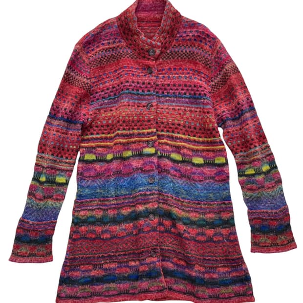 JPN 일본 빈티지 아오이우유 레이어드 모리걸 여리핏 니트 봄 가디건