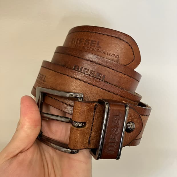 N16 디젤 가죽 벨트 브라운