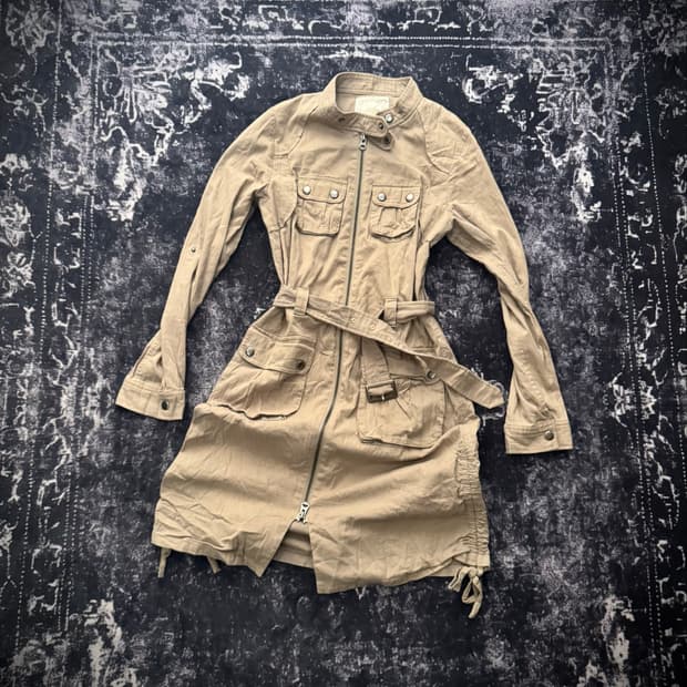 00s vintage-mode long jacket