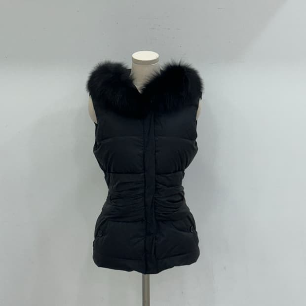 블루마린 퍼 패딩 조끼