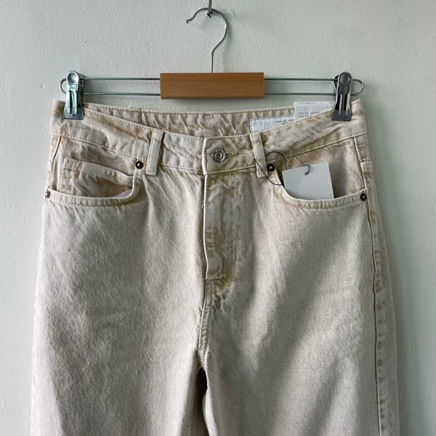 자라 우먼 베이지 워시드 데님 38