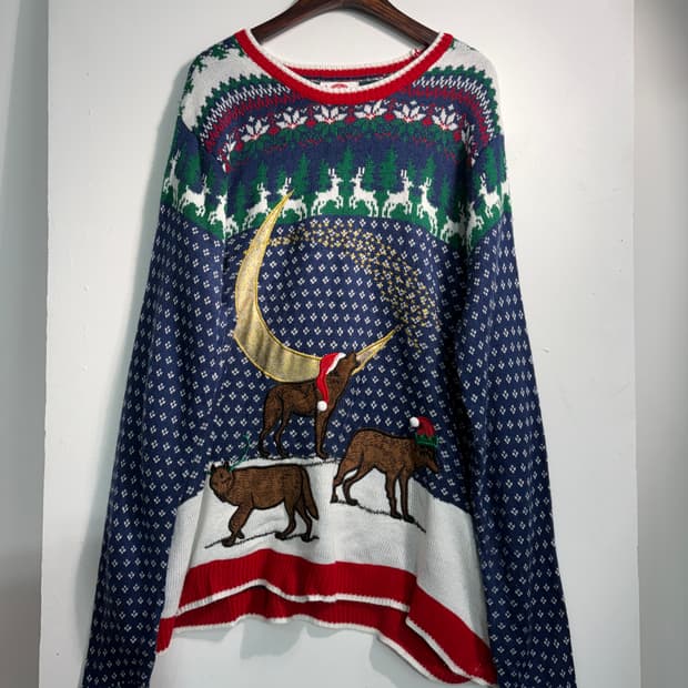 U.S.A.  크리스마스 어글리니트 늑대 2XL~3XL