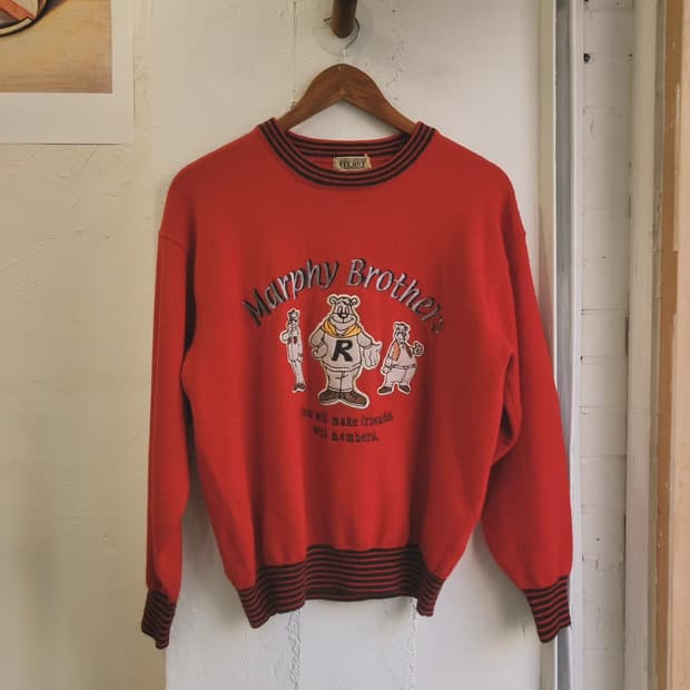 Marphy Brothers 딥레드 울100 여성 니트