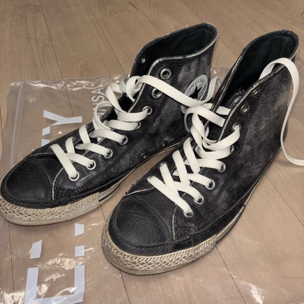 릭오웬스st 가죽 레더 컨버스