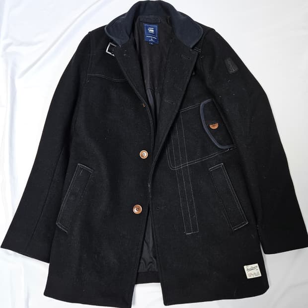 지스타로우 울 데코이 가버 트렌치코트 버클 M