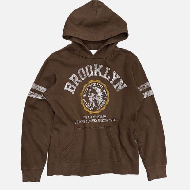 vintage brown brooklyn hood t-shirt