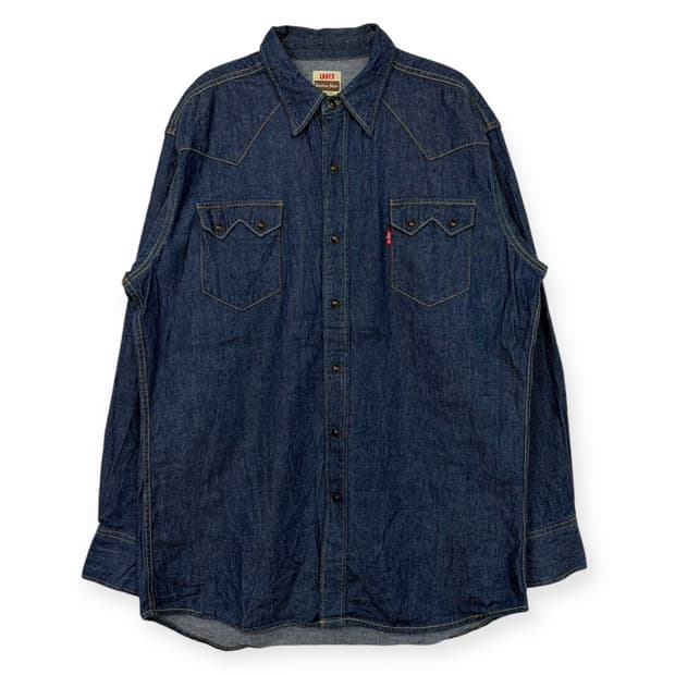 90s 리바이스 lvc 데님 웨스턴 셔츠