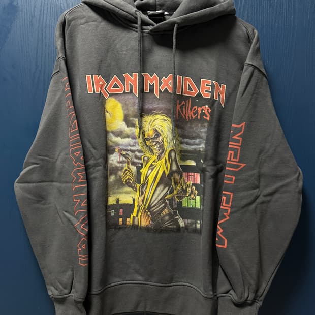 (새상품)뉴에라x아이언메이든 후드티 M