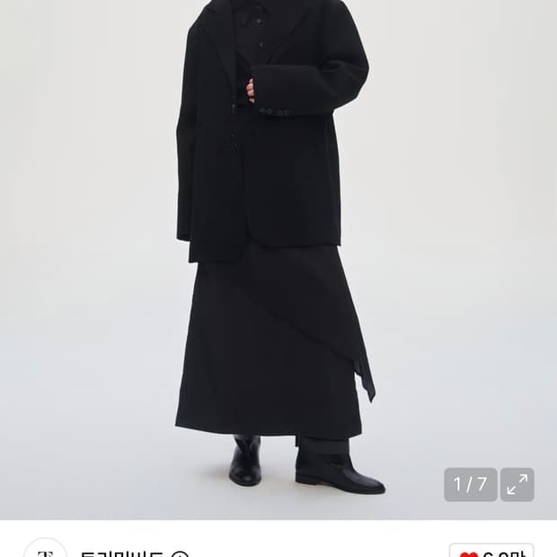 트리밍버드) Over Fit Wool Jacket BK F
