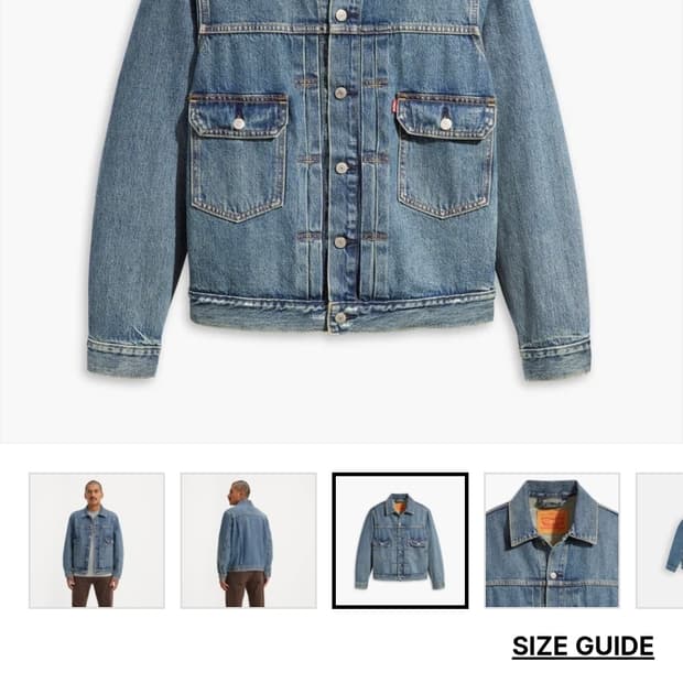 리바이스 타입2 트러커자켓 M