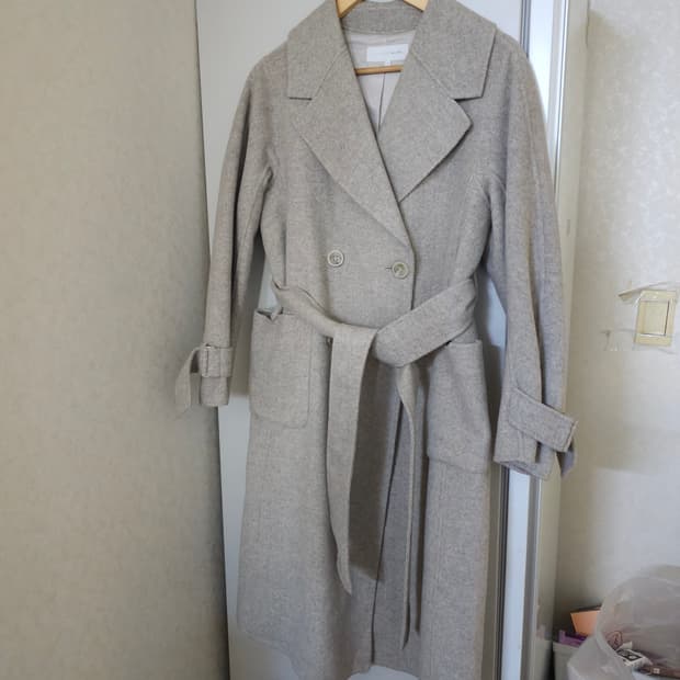 올리브데올리브 양모 핸드메이드 롱코트