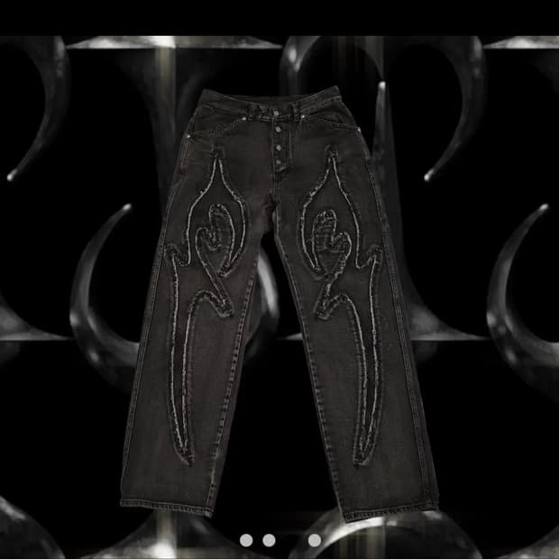 (새상품)떠그클럽 트라이벌 데님 블랙 2 사이즈