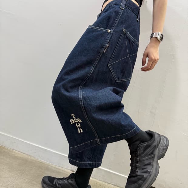 도그타운 데님 로고 버뮤다팬츠