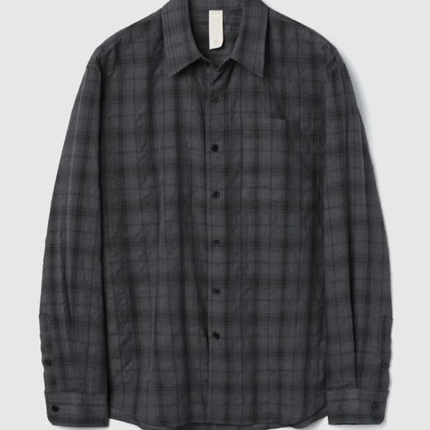 코프위 다크그레이 체크셔츠 M