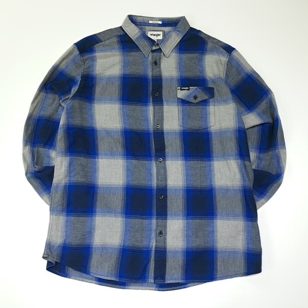 CL671 XL 랭글러 옴브레체크 블루 셔츠남방