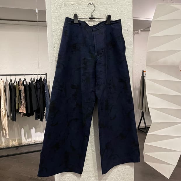 요지야마모토 17aw 디스트레스드 와이드 팬츠