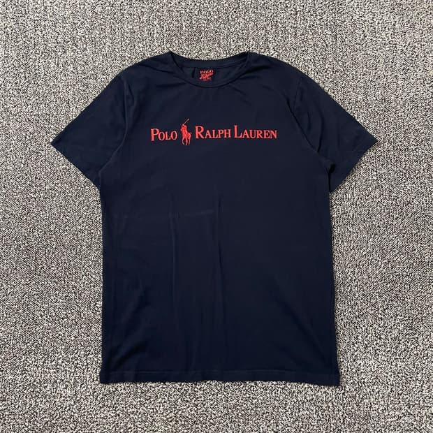 빈티지9. 폴로랄프로렌 스펠 빅 로고 반팔 티셔츠 숏슬리브 반소매 네이비