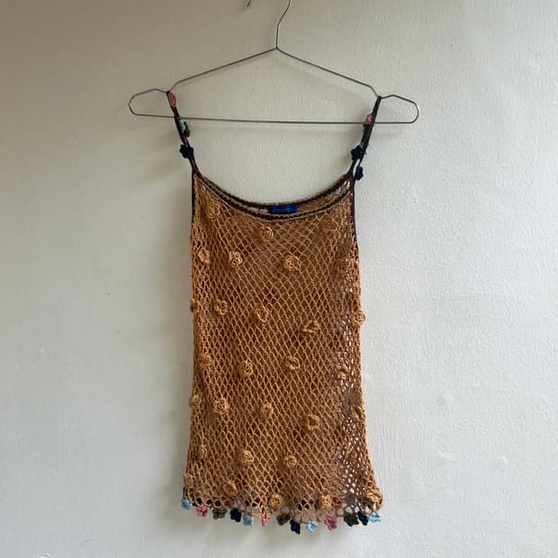 크로쉐 꽃 나시 