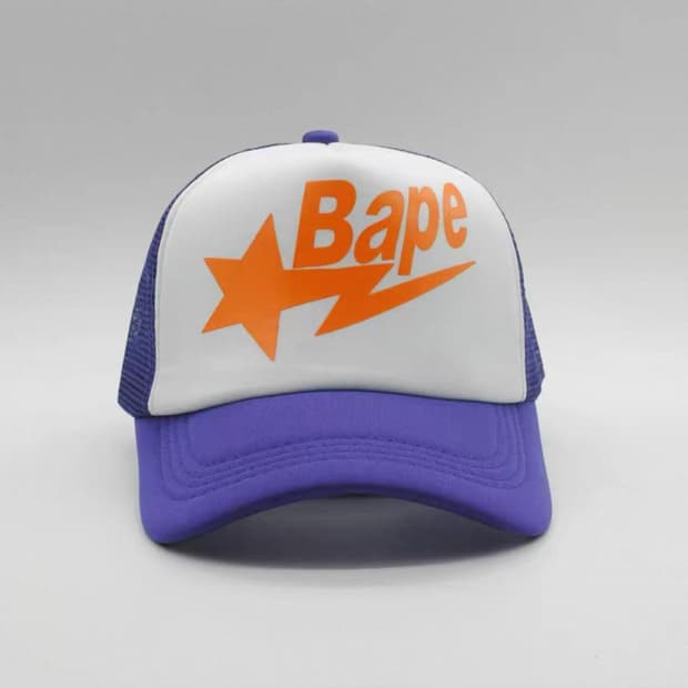 (새상품) 베이프 매쉬캡 보라