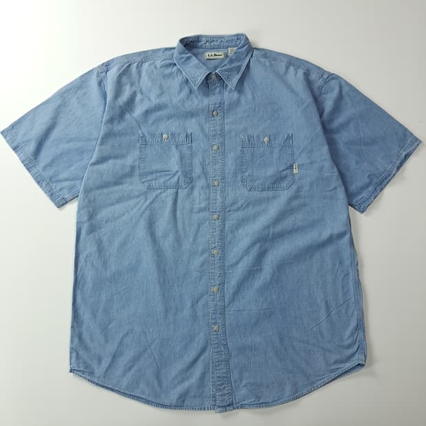 CK420 XL 엘엘빈 90s 샴브레이 반팔 셔츠 남방