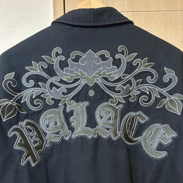 [M]팔라스 PALACE 플로랄 캔버스 봄버 자켓 블랙